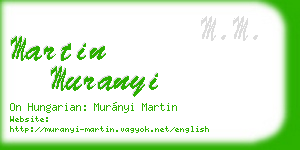 martin muranyi business card